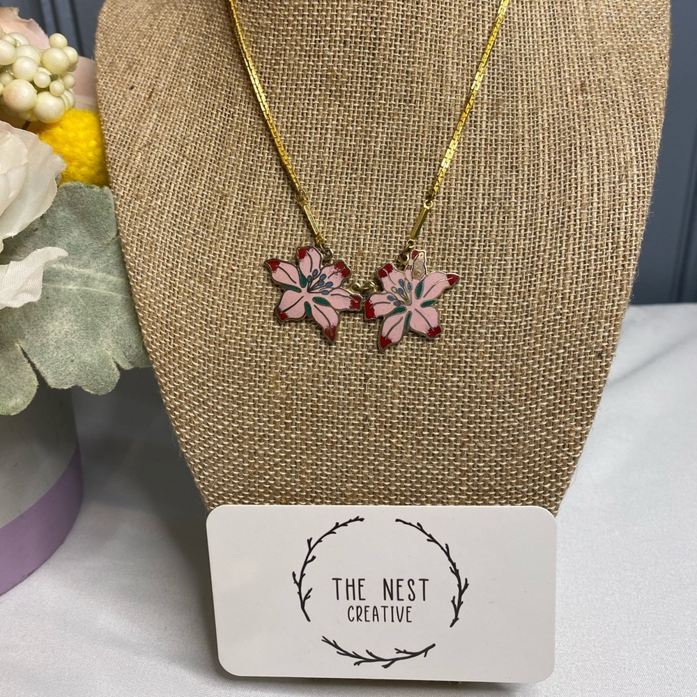 Vintage Cherry Blossom Necklace